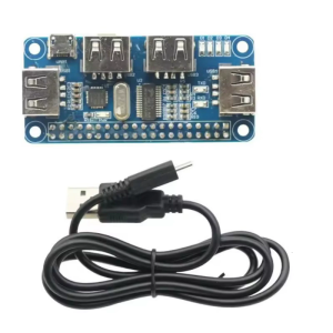 4Port USB Hub HAT USB Expansion Board With UART Adapter For Raspberry 3B/3B+ with Cable Adapter Board