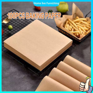 Baking Paper 100Pcs Parchment Paper For Baking Oil Absorption Paper Non-Stick Unbleached Wax Paper for Bread Cake Cookie Baking Sheets Mats Kitchen Bakery Tools Accessories