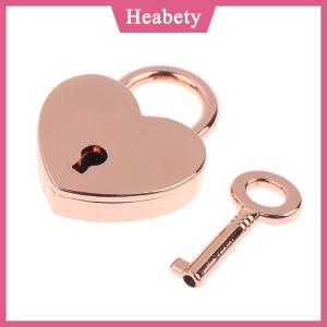 Heabety Ổ khóa hình trái tim ổ khóa kim loại hành lý có khóa cho hộp trang sức sổ nhật ký