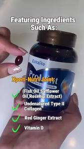 Estalife ProJoint Type II Collagen Nutrient Supplement Support Healthy Joint Structure & Maintain Comfortable Daily Joint Mobility 60 Softgels