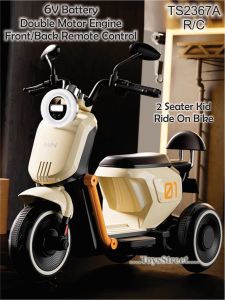 TOYS STREET (TS2367) 2 SEATER KIDS BATTERY OPERATED RIDE ON SCOOTER UNTUK 2 BUDAK