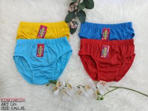 LUSINAN | Celana Dalam Anak Cowok KEN-KEN Warna Polos / CD Dalaman Anak Laki Laki PREMIUM