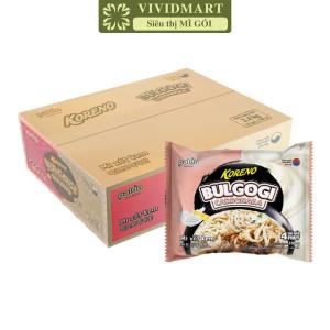[THÙNG 24 GÓI] - PALDO - Mì xào Koreno Bulgogi 3 vị: Phô mai cay Bò xào cay Carbonara Mì trộn Koreno Bulgogi (100g/gói)