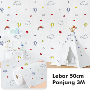 50CM300CM Wallpaper Kamar Tidur 3D Busa Estetika Ruang Tamu Langit-langit Dekorasi Dinding Bata
