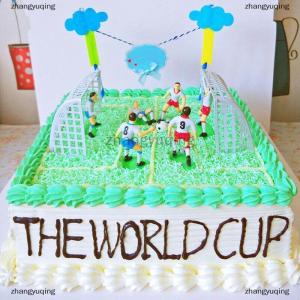 [COD] zhangyuqing Football Game Kids Toy Celebration Goal Gate Pastry Art Birthday Cupcake Topper