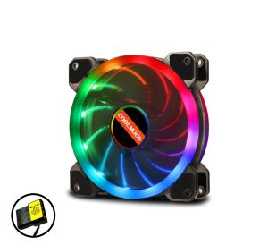 พัดลมติดเคสคอมพิวเตอร์ ขนาด12 cm เป็นไฟ RGB แบบออโต้ ต่อโดยไม่ต้องผ่านกล่องควบคุมใดใด ใช้งานง่าย สีเข้มสดใส เปลี่ยนสีใดก็หลายแบบ