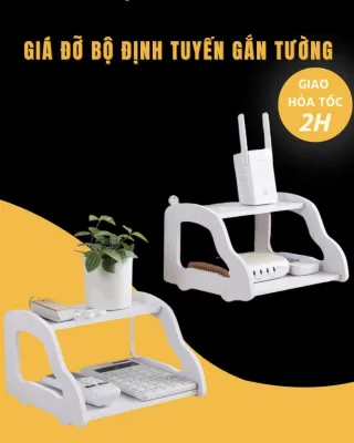 KỆ MODUM WIFI 2 TẦNG - GÍA ĐỠ BỘ ĐỊNH TUYẾN CỤC PHÁT WIFI GẮN TƯỜNG CHỐNG NƯỚC GỌN GÀNG DỄ LẮP ĐẶT