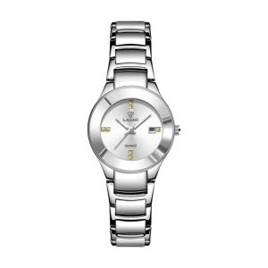 SKMEI X LIEBIG Luxury Stainless Steel Waterproof Quartz Wristwatch Women Mens Casual Week Date Watches Ladies Clock L1034