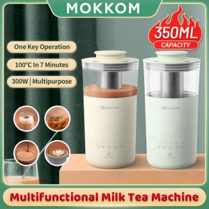 Mokkom 350ml Portable Electric Coffee Maker Multictional Milk Tea Machine Automatic Milk Frother Blender Tea Maker