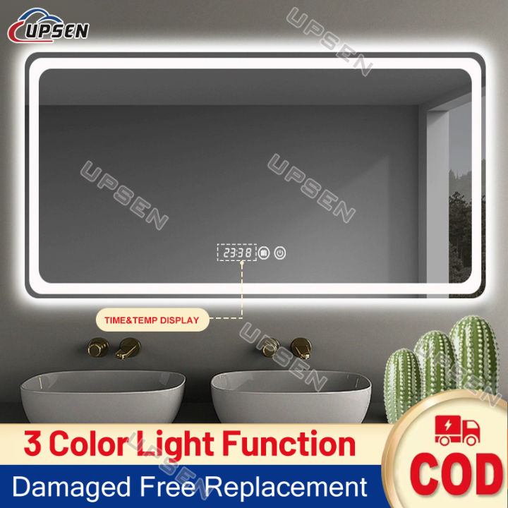 Bathroom LED Mirror with light Decorative Wall Mounted Rectangle ...