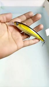 Seawave 13.3g/11.3cm Suspending Minnow Casting Lure Sinking Minnow Crankbait 3D Eyes Hard Bait