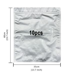 10Pcs 25kg Mylar Bag Zipper Resealable Aluminum Foil Food Storage Bag for Rice
