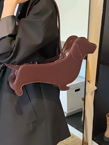 Túi Dachshund Túi xách hoạ tiết Túi đeo vai bằng da PU nách sành điệu để đi lại hàng ngày và đi chơi