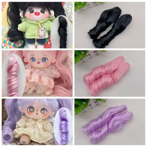 ANIME FAN ผมยาวหยักศก วิกผมไฟเบอร์เคมีตุ๊กตาผ้าฝ้าย ที่หนีบผม หางม้าหางม้า ตุ๊กตาผมหางม้าลอนยาว ตุ๊กตา BJD วิกผมไฟเบอร์ เส้นใยเคมี BJD SD ตุ๊กตาผม ตุ๊กตาผ้าพลัฌ