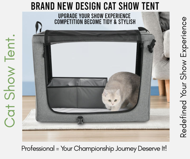 Professional】Cat Show Tent Cat Travel Cage Cat Competition