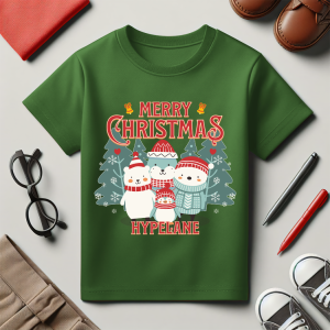Baju Kaos Natal Anak Laki Laki Karakter Beruang Natal Import 1 - 10 Tahun - Hypelane Kids - DTF