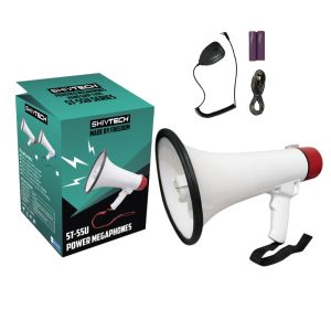Shivtech ST-55U Hand Grip Type Megaphone (white/black)