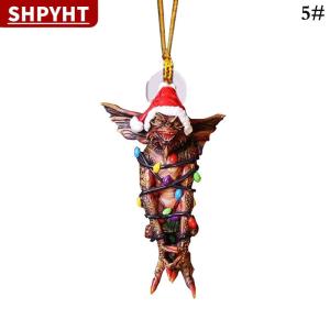 [COD] SHPYHT TOY Gremlins Gizmo Santa Hat Hanging Christmas Figurine Christmas Tree Decoration
