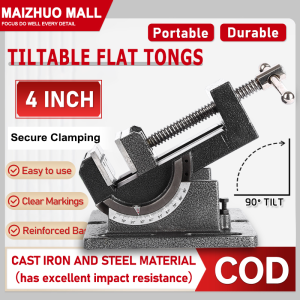 Tiltable Bench Vise Heavy Duty Strong Impact Resistance 0-90° Inclination Guide Type  Angle Flat Tongs Durable Cast Iron And Steel Material Bench Vise Great for wood plastic light metal working and jewelry DIY projects