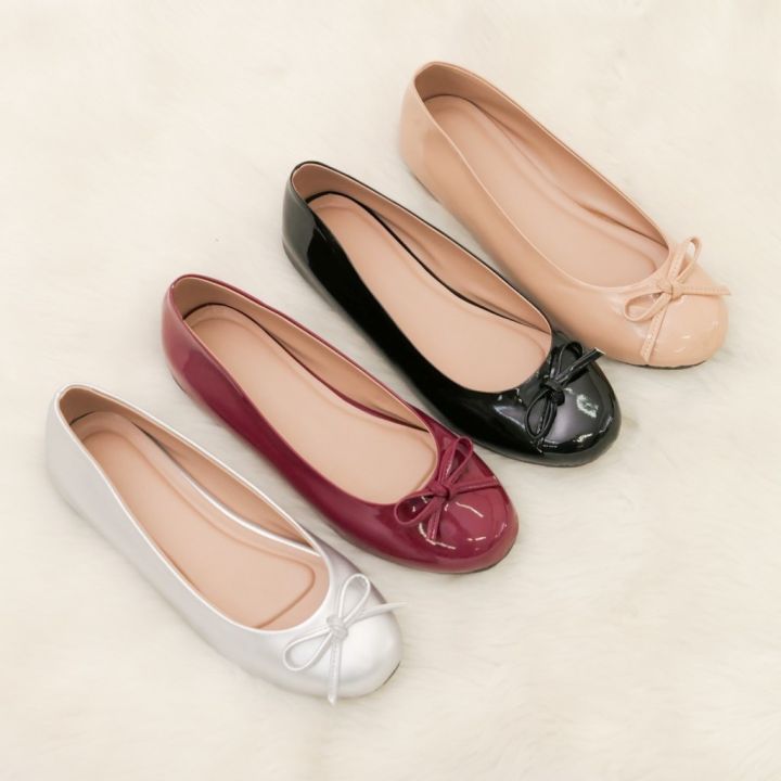 Kimi Nova Ribbon Designer Ballet Flats Close Shoes Korean Fashion for Women