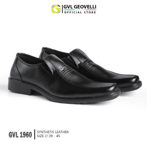 Gvl Geovelli Sepatu Pantopel Kantor Pria Big SIze Lanzio 1960 Hitam Natural Formal 39-45