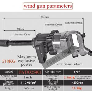 Heavy-duty Pneumatic Impact Wrench 1" Drive. Pneumatic Impact Wrench with CR-V Socket Kit Equipped with 2 sleeves: 32+41mm
