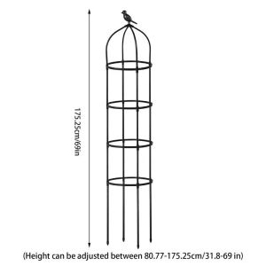 4 ชั้นที่ 145cm*28cm ซุ้มกุหลาบ ซุ้มกุหลาบเลื้อย โครงกุหลาบเลื้อย ซุ้มไม้เลื้อย เหล็กแข็งแรง ท่อเหล็กเคลือบ PE กันสนิม กระถางต้นไม อุปกรณ์ตกแต่งสวน เหล็กแข็งแรง【ร้านกรุงเทพ】