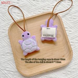 🚚【Local Express Delivery】🚚 Cute Cartoon Plush Turtle Keychain Kawaii Turtle Doll Unique Design Squeak Knapsack Decor Car Keychain Pendant Accessories