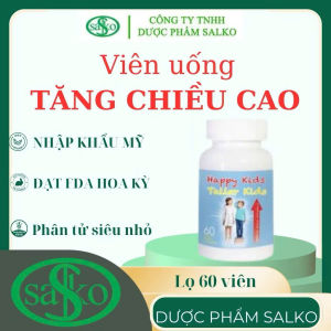 Tăng chiều cao TALLER KIDS (Chính hãng MỸ) viên uống giúp con cao lớn từ Canxinano. Lọ 60 viên