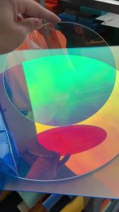 Plexiglass Rainbow Board Acrylic (PMMA) Iridescent/Radiant SheetRound Organic Oргстекло For Wedding/Advertising/Decorate
