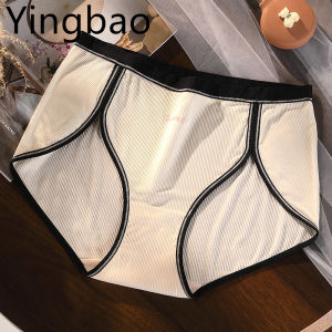 Yingbao ชั้นในผ้าโมดัลสตรีนิ่มกางเกงสุภาพสตรีเอวสูงขนาดพิเศษสไตล์ญี่ปุ่น