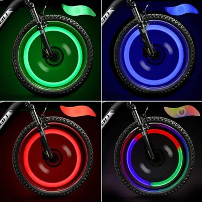 Lampu LED Sepeda / Lampu Jeruji Ban Sepeda / Lampu Jari-Jari Sepeda LED Warna Warni Waterproof