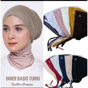Ciput arab tali bahan rayon PE/ Inner basic turki adem/ dalaman hijab harga grosir