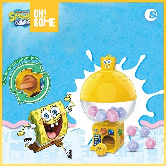 OHSOME Mainan Anak Musikal Model Mesin Capsule Machine Mini Trendy Sound Limited Edition Koleksi Khusus SpongeBob SquarePants