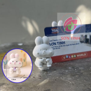 Tô Tượng Thạch Cao Thỏ Mini Đi Học Size 45cm Chú Thỏ Dễ Thương