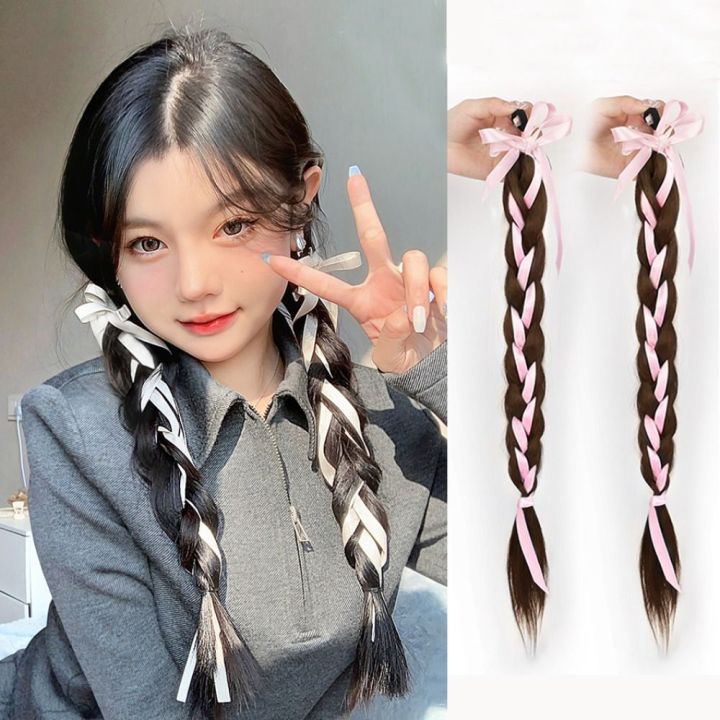 LENNY Brown Party DIY White Hair Accessories Pink Girl Woman Elastic