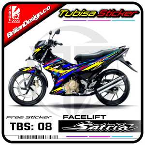 Sticker Striping Satria 2014 - Stiker Striping List Variasi Motor Satria 2014 Motif Racing.TBS.SF.08