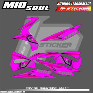 (COD) STIKER STRIPING MOTOR YAMAHA MIO SOUL - STIKER LIST STIKER MOTOR DESAIN RACING HOLOGRAM DAN TRANSPARAN BISA COD IP.KODE- 44
