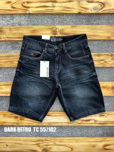 TONNY CLEIN  Celana Pendek Jeans Dewasa Ringkel Reguler Fit Non stretch Denim 12Oz Dark High