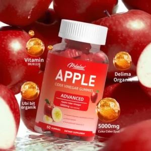Pslalae Apple Cider Vinegar Gummies Vitamin B9 Vitamin B12 Promotes Metabolism Digestion and Immune Health