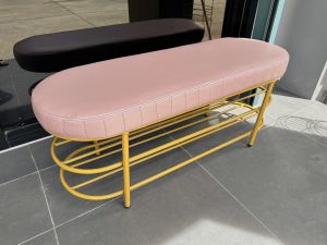 DT16-62 โซฟาเบาะหนังนุ่งฟูพร้อมชั้นวางรองเท้า 2ชั้น ง1-2