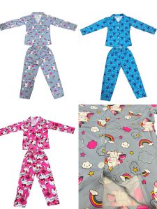 KID CARTOON PYJAMAS SLEEPSUIT/BAJU TIDUR KANAK-KANAK & SELUAR 1 SET GOOD QUALITY COTTON