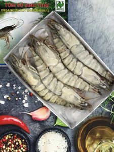 Tôm sú nguyên con sinh thái kích cỡ 5 con - Hộp 500g