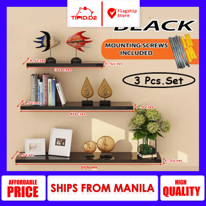 Floating Wall Laminated Shelves Wall Mount Storage Furniture Living