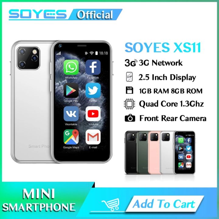 SOYES 7S XS11แอนดรอยด์สมาร์ทโฟนขนาดเล็ก2.5นิ้ว Quad Core Dual SIM พร้อม ...