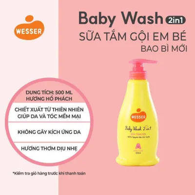 Tắm Gội Wesser 2 in 1 cho bé 200ml - 500ml đủ mùi