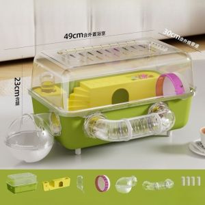 AP AIMAYAPET Big Hamster Cage Spacious Transparent Anti Escape Double Layer Luxury Ventilated Portable Habitat