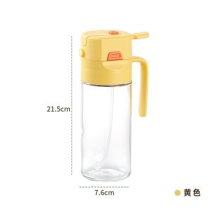600ml Oil Spray Bottle Glass Olive Oil Dispenser Sprayer 2-in-1 Kitchen Cooking Tool for Precise Control Refillable Oil