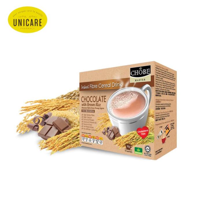 Chobe Master Instant Fibre Cereal Drink Chocolate with Brown Rice (32g ...
