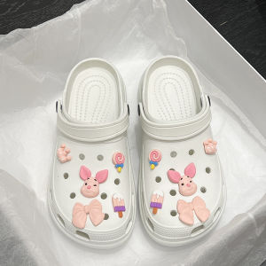 NQshop ใหม่💕 รองเท้าสไตล์เกาหลี รองเท้าหัวโตพร้อมตัวการ์ตูน3d🏖️ แมทซ์ได้ทุกลุค คาวาอี้มั่กๆ